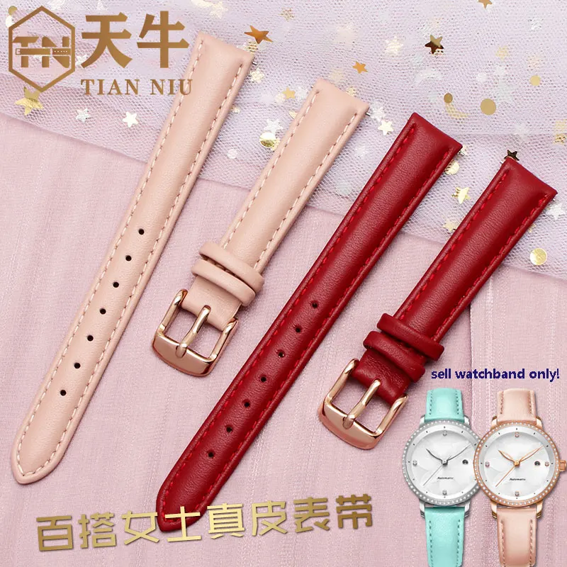 Soft women's quick release cowhide watch strap for Swarovski Casio Fossil Fiyada Armani cowhide pin bracelet 12/14//15/16/18mm