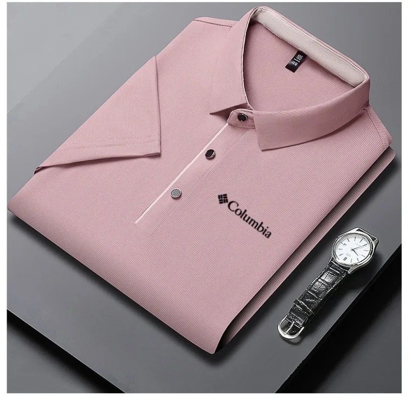 Men's Luxury Custom Summer T-Shirt Short Sleeve High-End Business Casual Comfortable Golf Top Fashion Brand Printed Polo Shirt