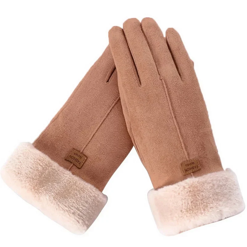 Winter Warm Gloves Touchscreen Fleece Lining Texting Windproof Gloves Thermal Soft Mittens for Women Cold Weather Hiking Outdoor