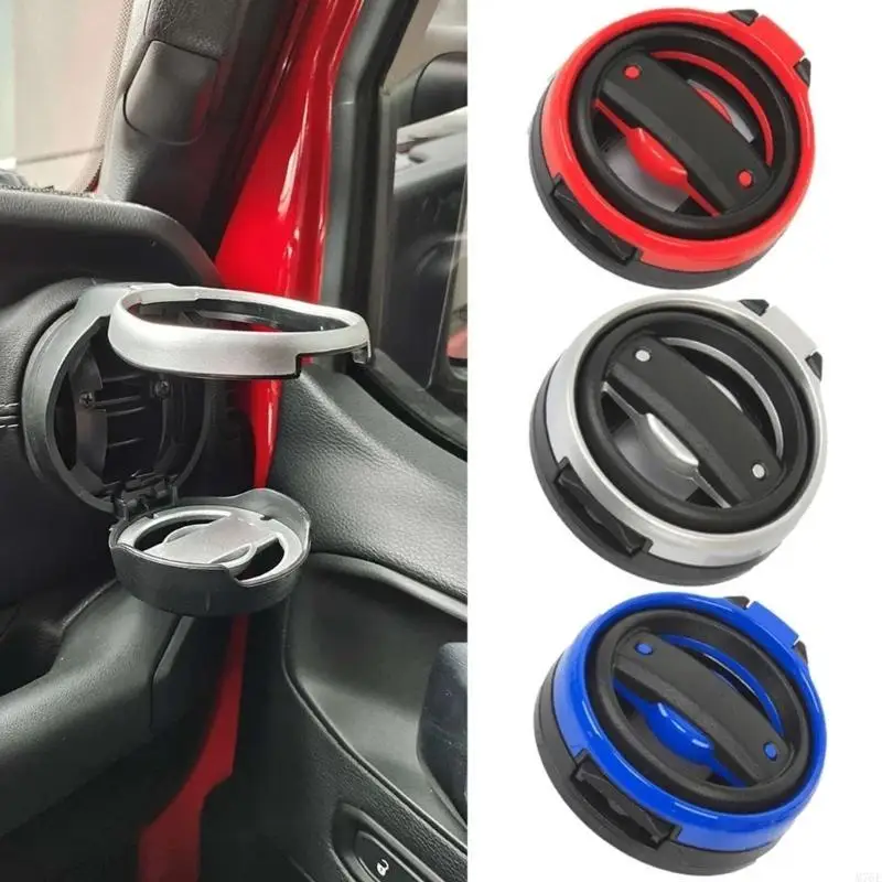 

M76E Space Efficient Fold Up Car Cup Holder Stand for Air Conditioning Vents Cold Beverage Chiller Hot Drink Warmer Accessory