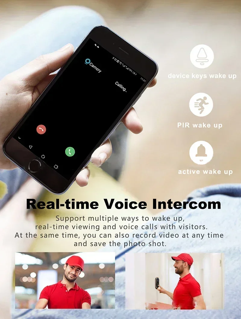 S3f04b50616ea478987e84bef93a64a88g Smart Video Doorbell Waterproof Night Vision Door Viewer 1080P FHD Camera Digital Visual Intercom WIFI 2.4G Tuya Door Bell