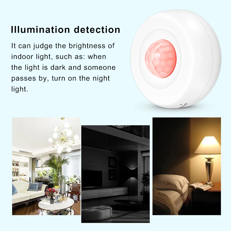 Tuya WiFi Light + PIR Motion Sensor Smart Home Infrared Passive Detector Smart Life App Support Alexa Google Home