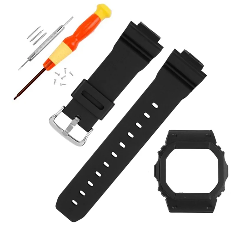 

For CASIO G-Shock DW-5600 5610 GB-5600B G-5600E GW-M5610 GLX-5600 GW-M5600 Waterproof Silicone Watch Strap Case Watchband Shell