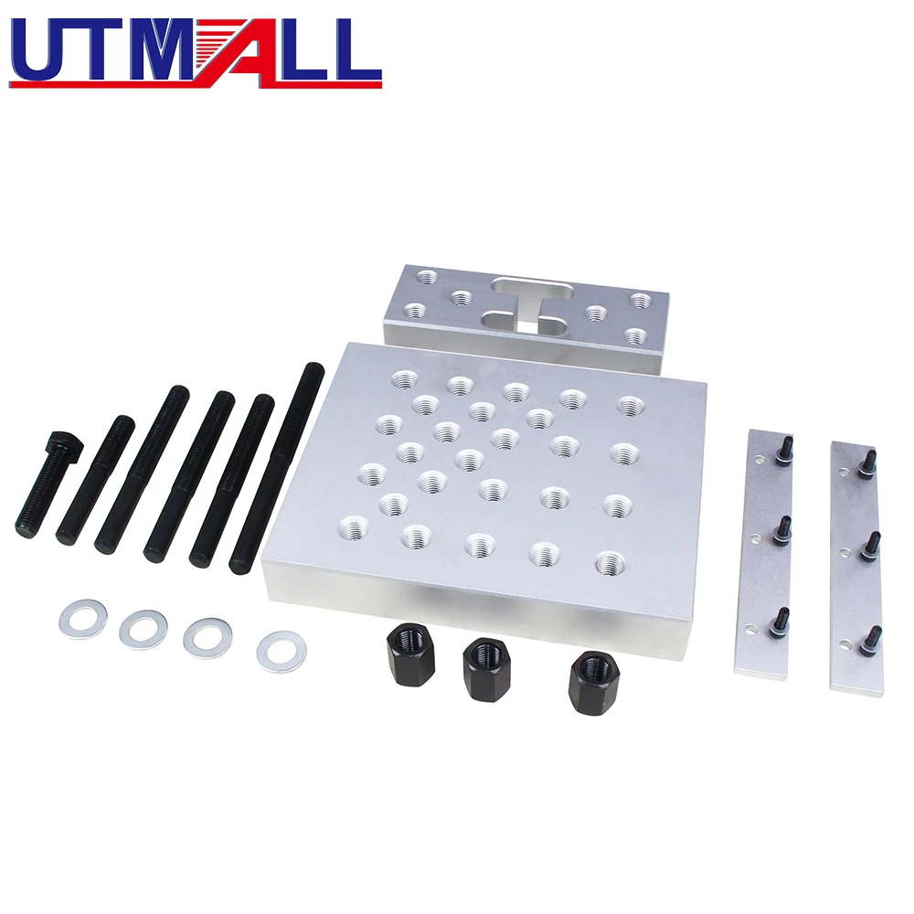 Universal Drill Press Support Block Plate Tool Set Kit 30 Ton – Bearing and Bushing Repair Removal Installation