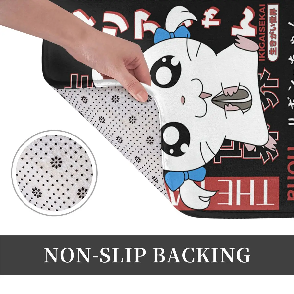 Anime Hamster Bijou Inspired Game Hamtaro Anti-slip Doormat Floor Mat Carpet Rug for Kitchen Entrance Home Bedroom Footpad Mats