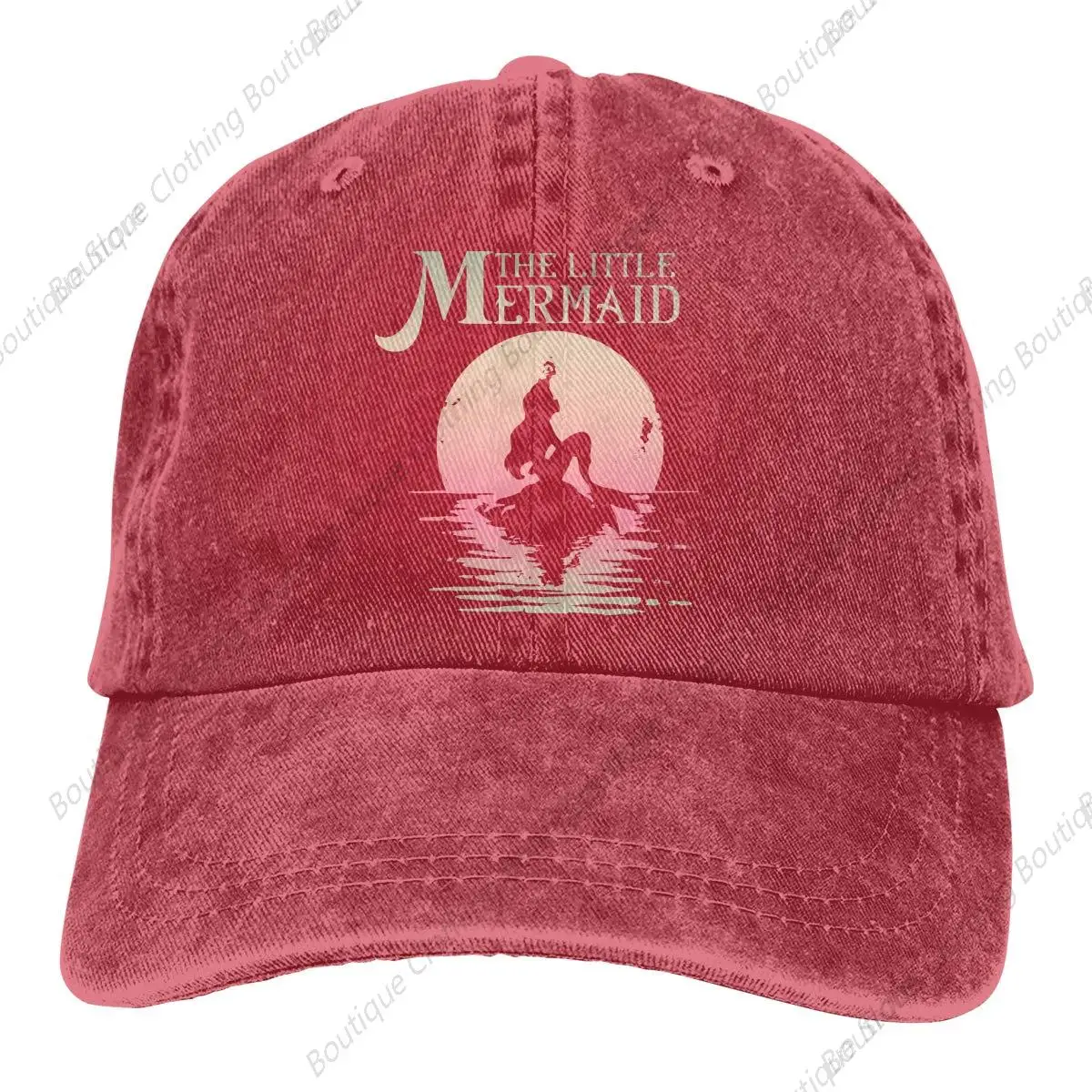 

Trucker Cap The Little Mermaid Ariel Rock Moon Durable Baseball Cap,Adjustable Dad Hat Red