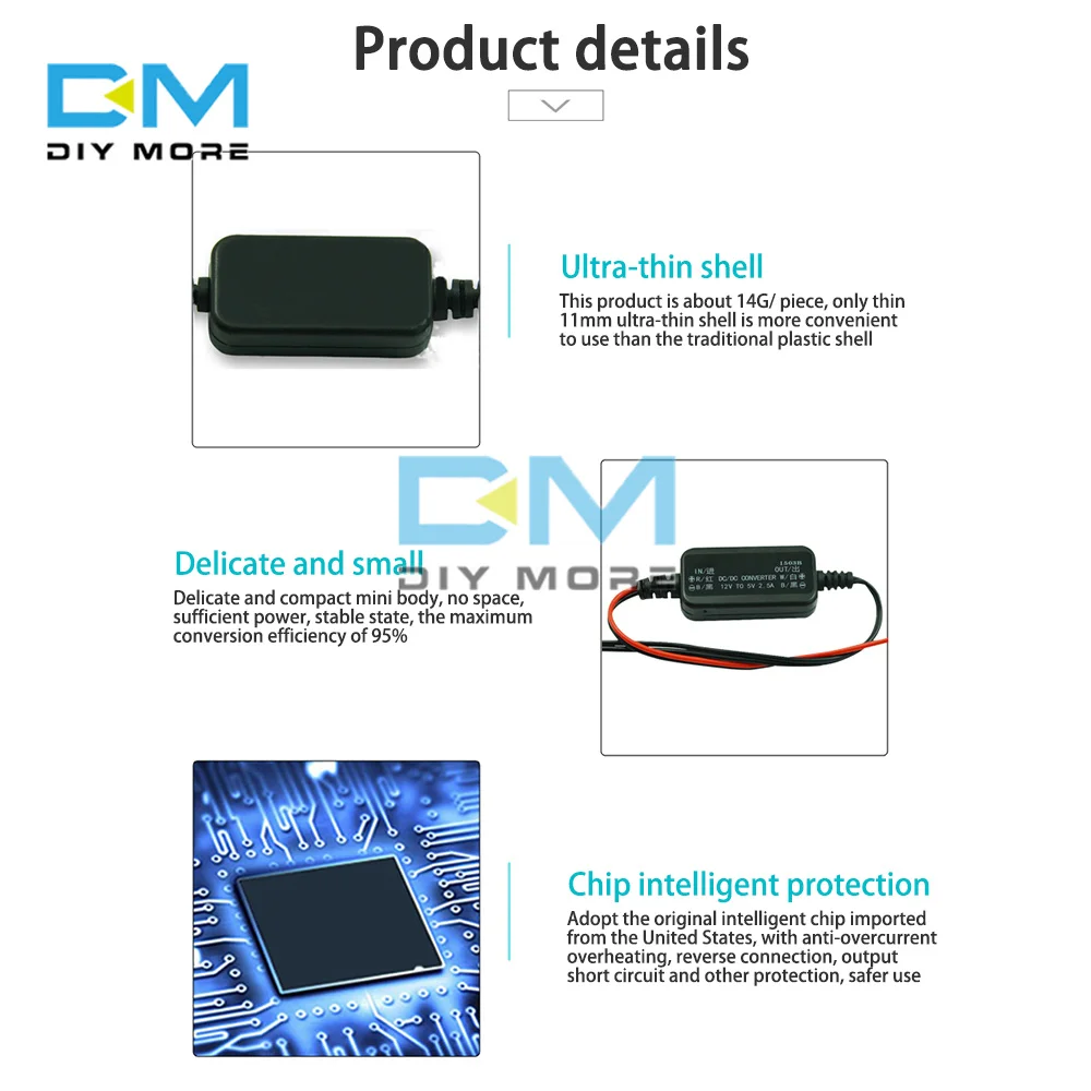 Buck Converter 12V to 3.3 9V 2.5A DC to DC Buck Converter Step-Down Volt Module Board Ultra-thin Power Supply Transformer