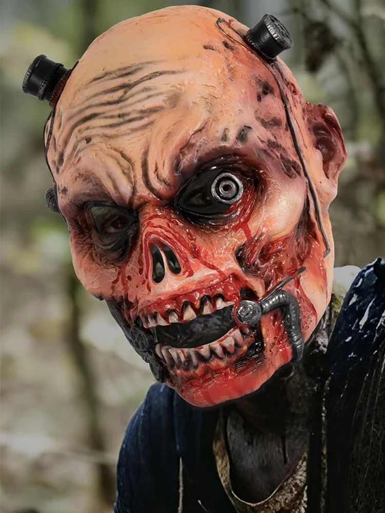 ハロウィンコスプレヘッドギアリアルな怖いゾンビマスク3Dステレオノベルティゴーストマスク面白い悪魔死神マスクドレスアップ小道具