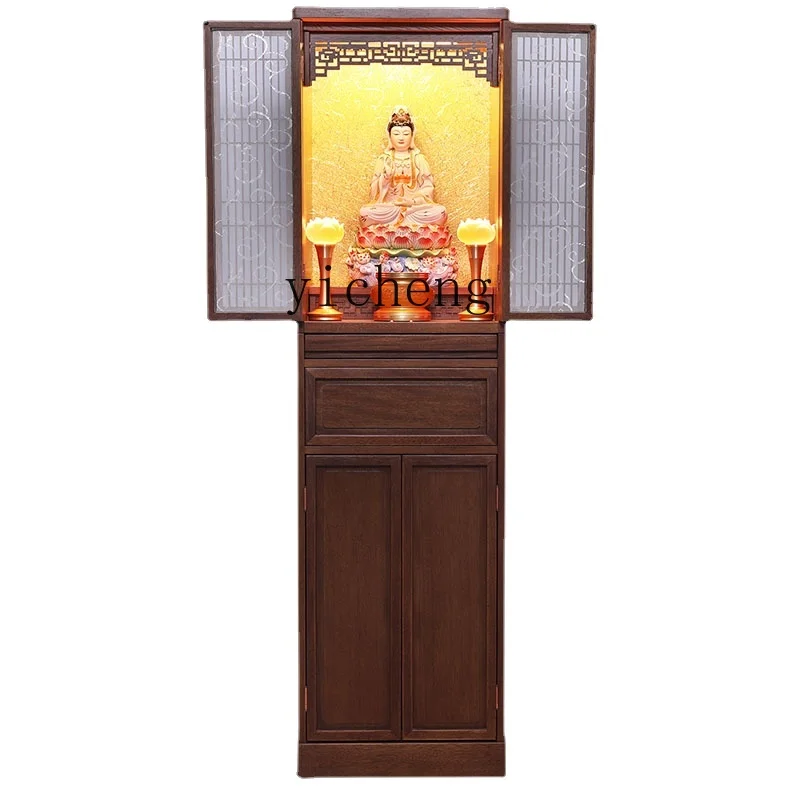 Tqh Buddha Shrine Desk Cabinet God of Wealth Incense Desk Cabinet New Chinese Style Stand Cabinet