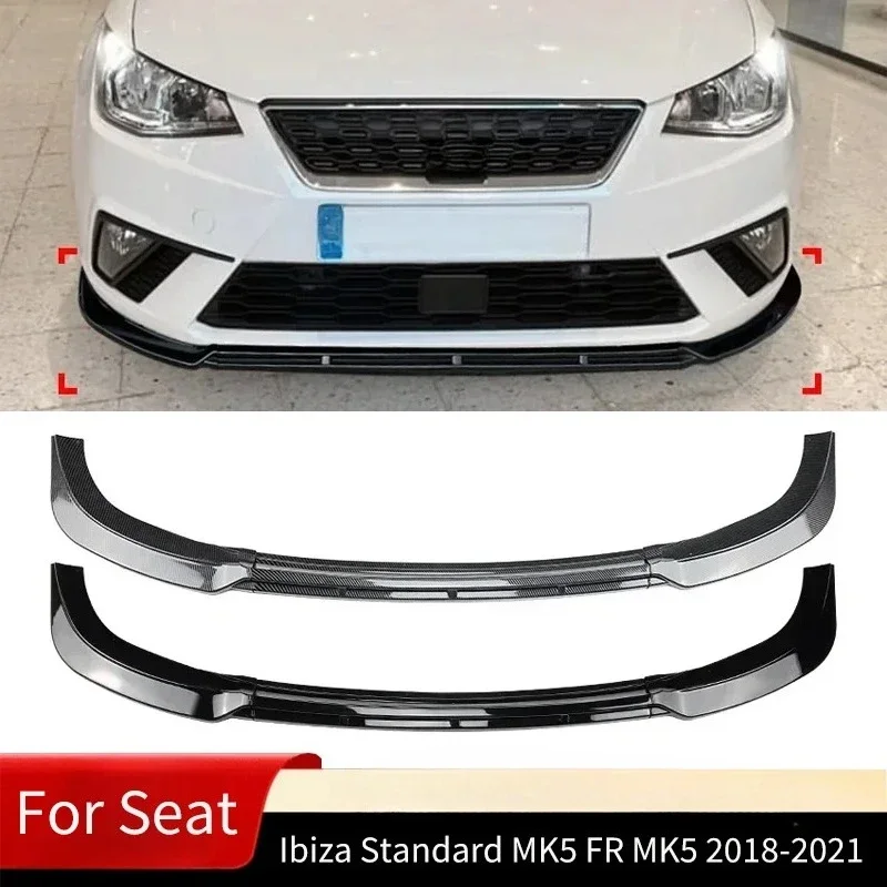 Para Seat Ibiza MK5/FR 2018-2021 difusor de labio de parachoques delantero divisor canard spoiler kit de cuerpo accesorios de afinación