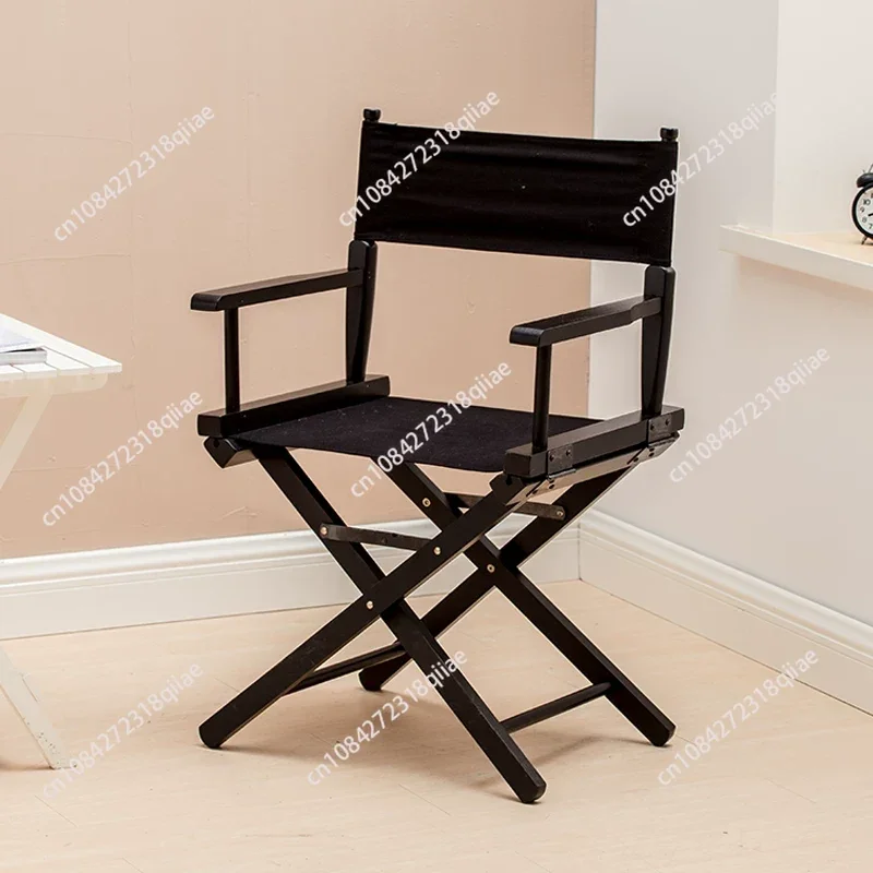 Chaise pliante en toile en bois massif pour réalisateur, chaise de loisirs d'extérieur, chaise de maquillage, idéale pour l'exposition de matériel photographique et les présentoirs de logo