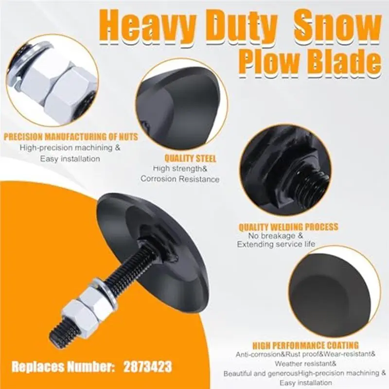 A09E-Snow Plow Blade Heavy Duty Skid Shoes For Compatible With Polaris Ranger Razor Sportsman Magnum ATV/UTV 2873423