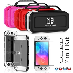 Nintend Switch OLED Covers Storage Bag EVA Case Screen Protector  Clear Shell Silicone Caps For Nintendo Switch OLED Accessories