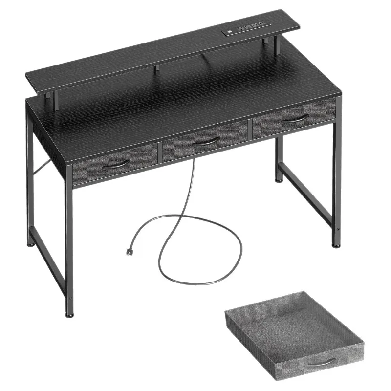 Simple modern bedroom student storage desk, staff notebook office computer desk