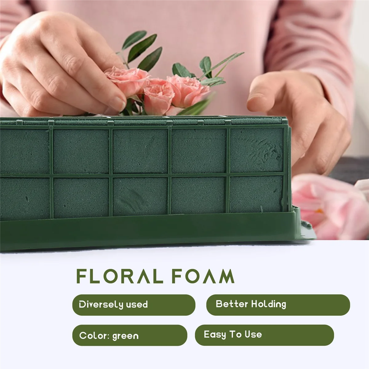 2 Pack Floral Foam Cage for Flower Arrangements Dry and Wet Floral Foam for Fresh Artificial Flowers Florist Foam