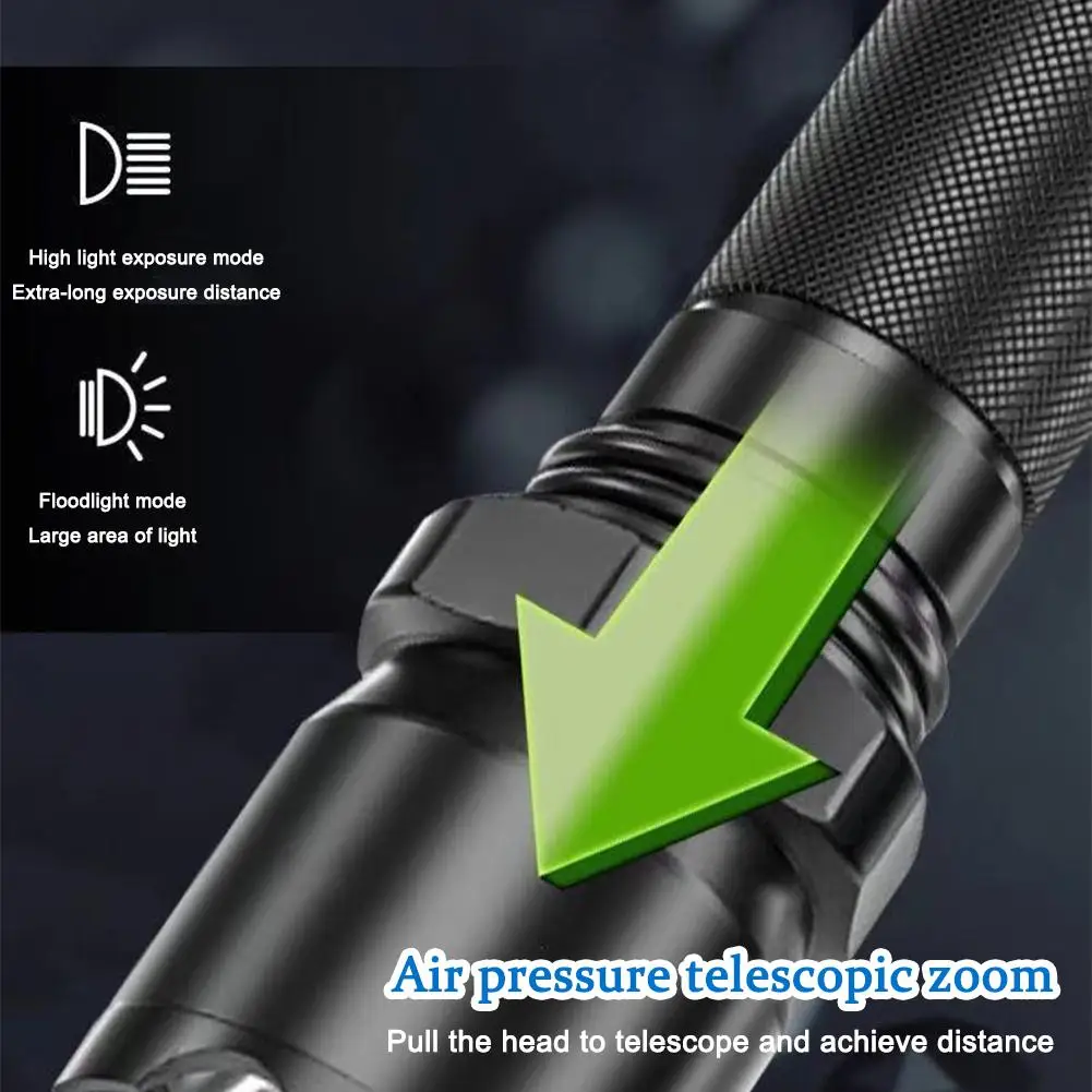 Strong Light USB Charging Ultra Bright Long-range Small Flashlight Mini Portable Multifunctional Household Flashlight