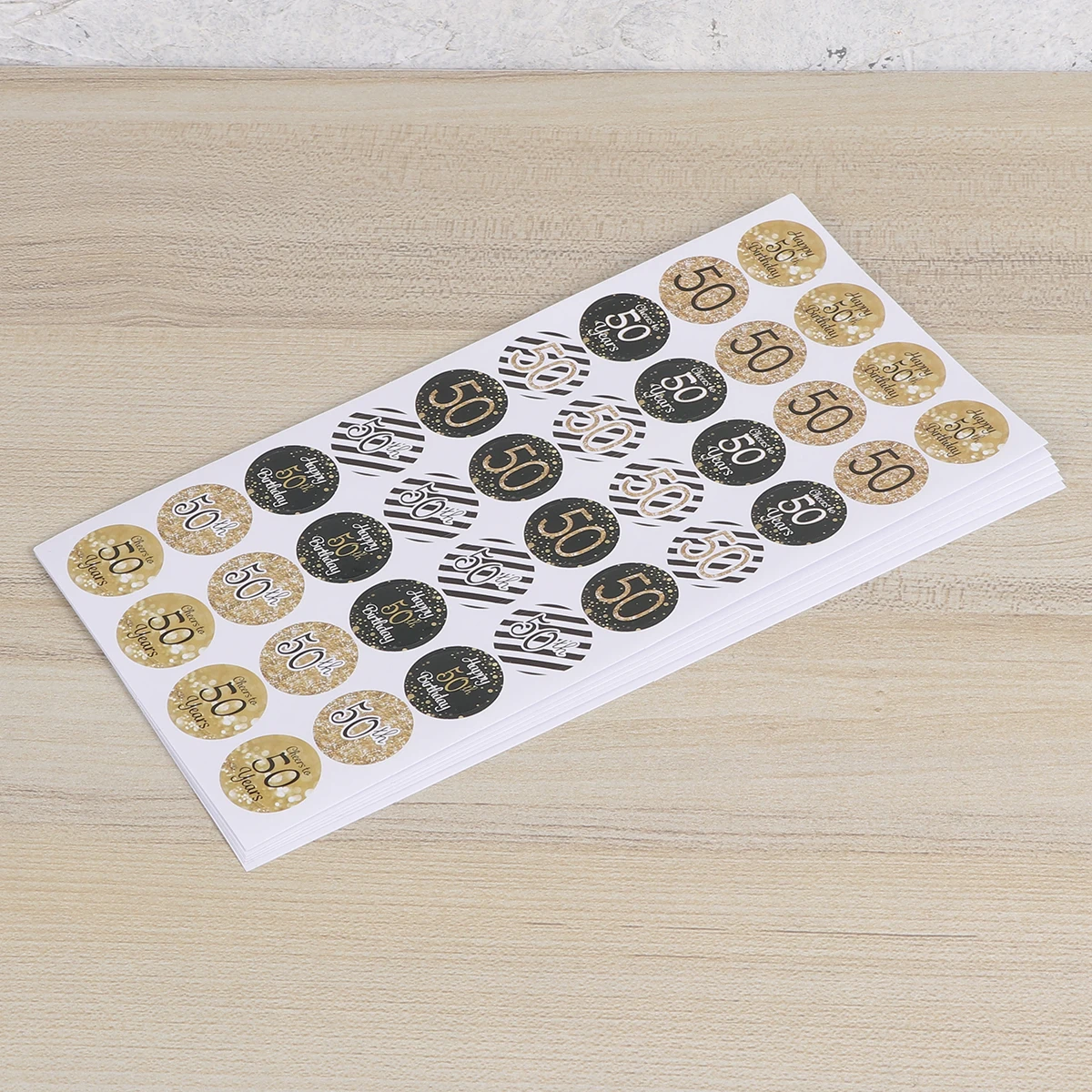 

216 Pcs Birthday Stickers Adhesive Gift Decals Round Party Favors Premium Material Decorative