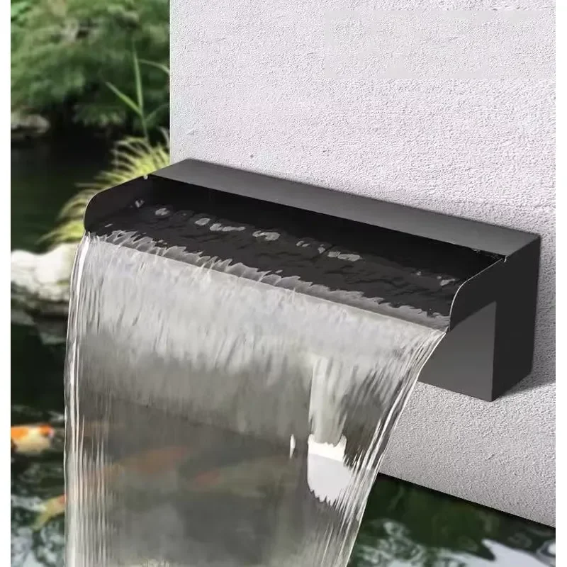 for Modern Stainless Steel Waterfall Fountain  Outdoor Swimming Pool and Garden Decor