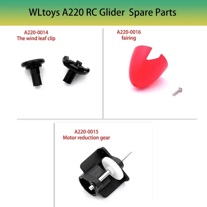 Commonly Used RC Glider Spare Parts WLtoys A220 P40 Remote Control Propeller Motor Motherboard Steering Engine Fan Blade Frame