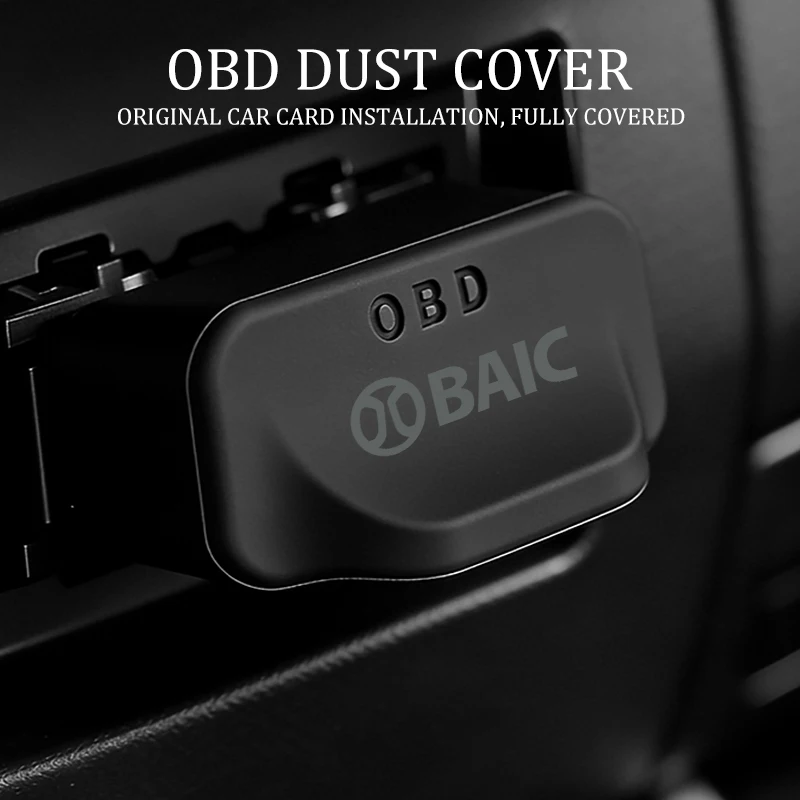 Para BAIC Beijing: Cubierta protectora de silicona OBD para el logotipo del coche, accesorios antipolvo para BJ20, EV2, EV5, BJ40, EC3, EC5, EU5, BJ60, BJ80
