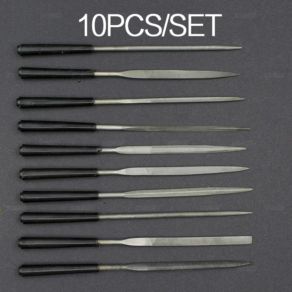 STONEGO 5PCS/10PCS 3x140mm Needle Files Set Jeweler Diamond Carving Craft Tool Metal Glass Stone Hand Tool