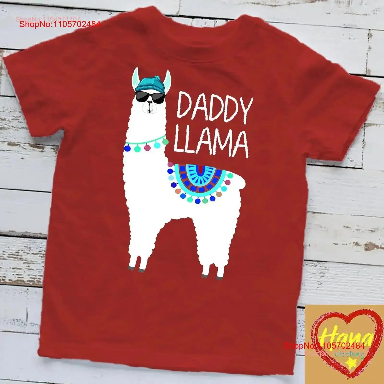 Daddy Llama GifT T Shirt for Men Papa vintage Washed Stretched Breathable Unisex Soft Top For Everyday Wear graphic Versatile