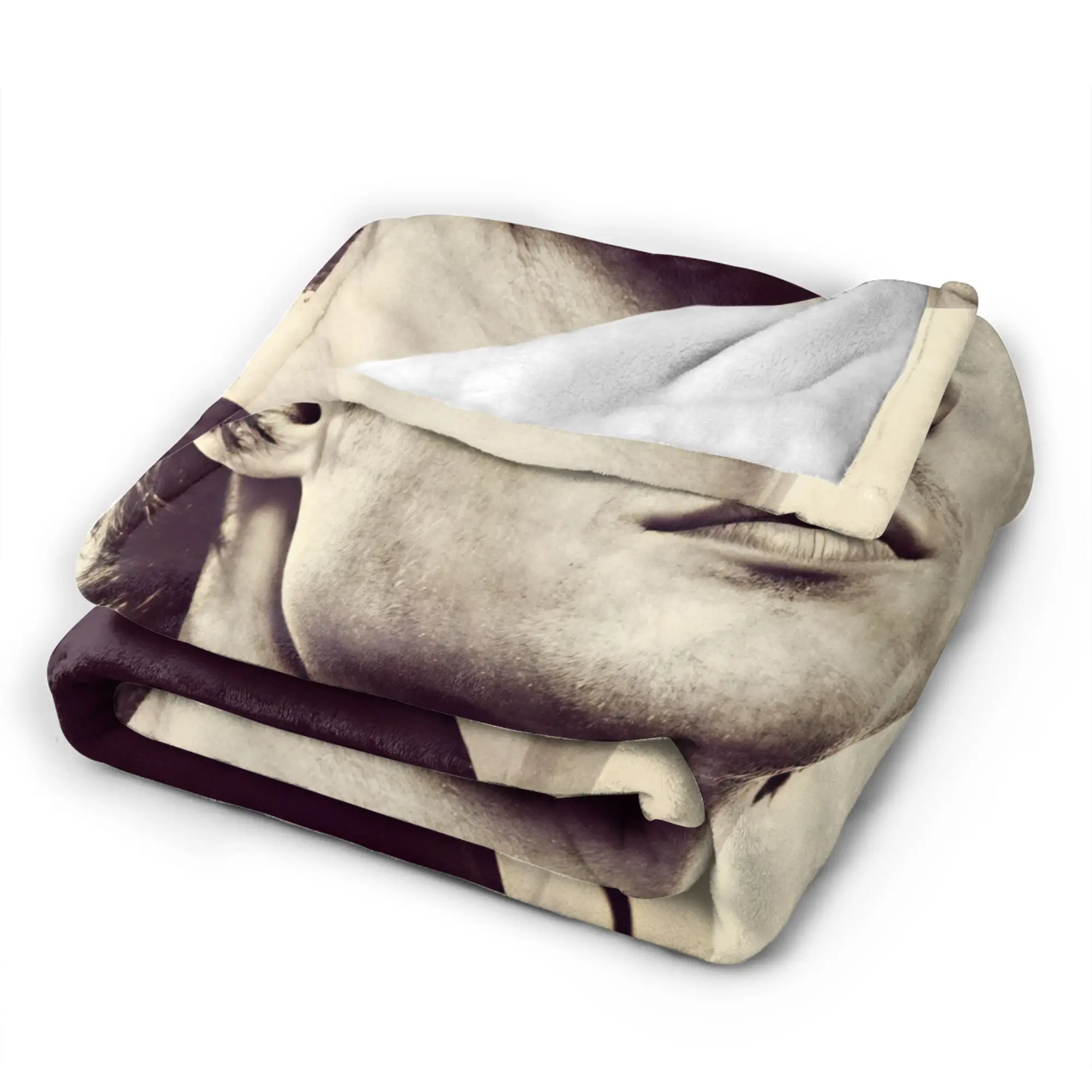 Cozy Throw Blanket Travel VIKAMA Vampire Diaries Damon Portrait Blankets  Flannel Bedspread For Outdoor Trend Sofa Bed Cover