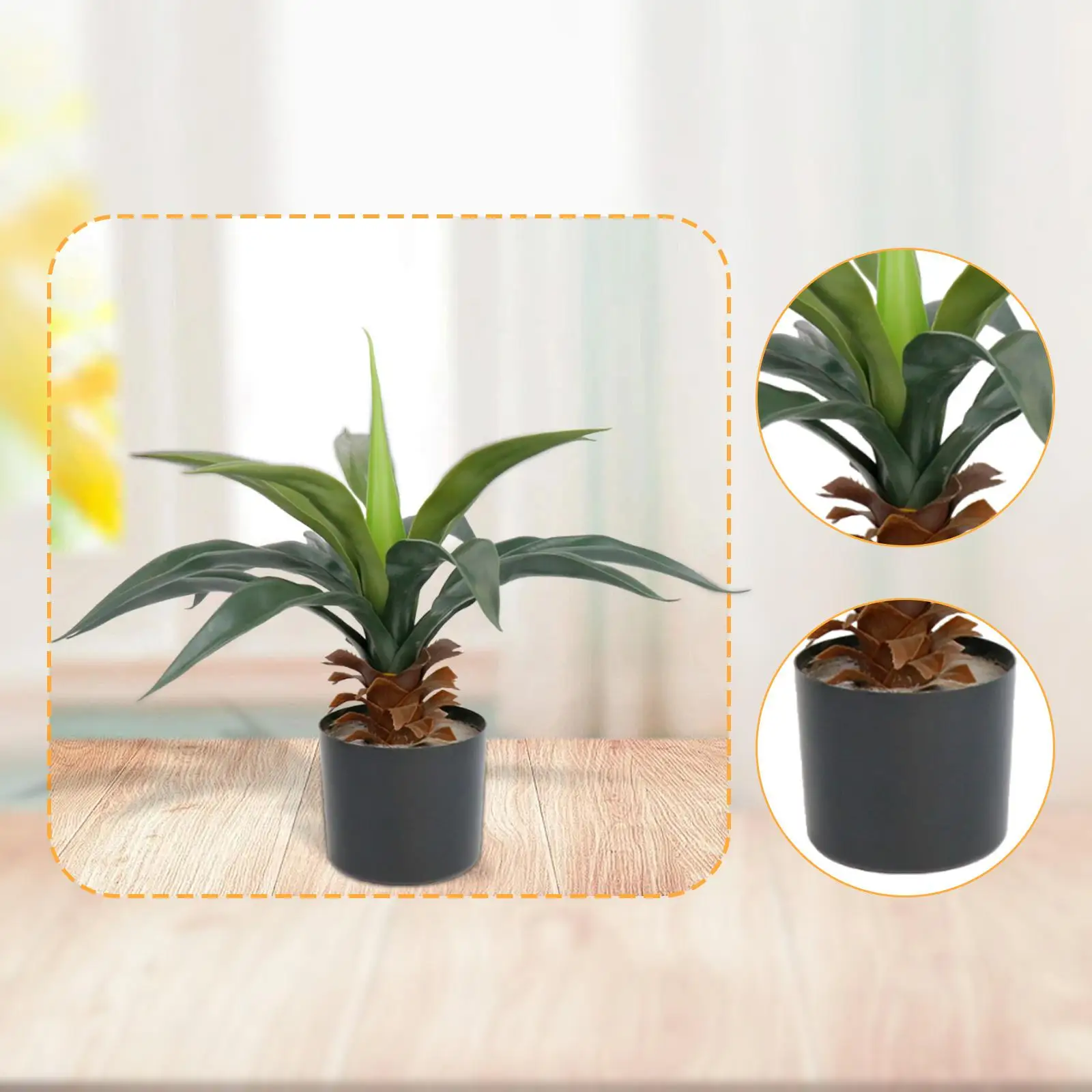 نبات صناعي حديث نابض بالحياة لرف الطاولة في الأماكن المغلقة والخارجية #2