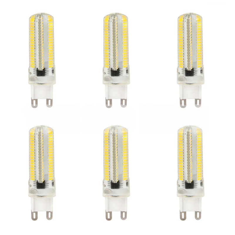 6Pcs G9 LED Light Bulbs 220V Spotlights 64 104 152 LEDs Home Chandelier Lamps 7W 9W 15W 21W Replace 30/40W Halogen Ampoule