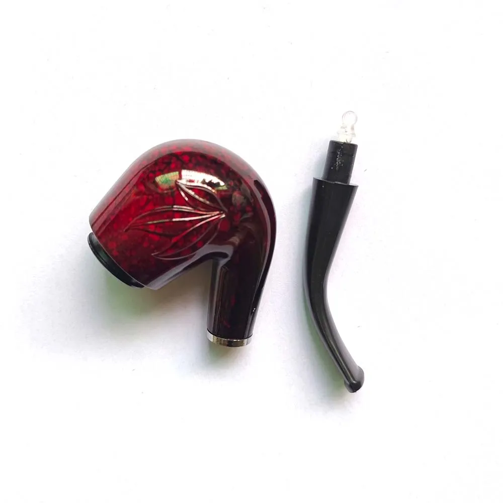 Classic Resin Pipe Chimney Filter Long Smoking Pipes Tobacco Pipe Cigar Gifts Gift Grinder Smoke Mouthpiece view 4