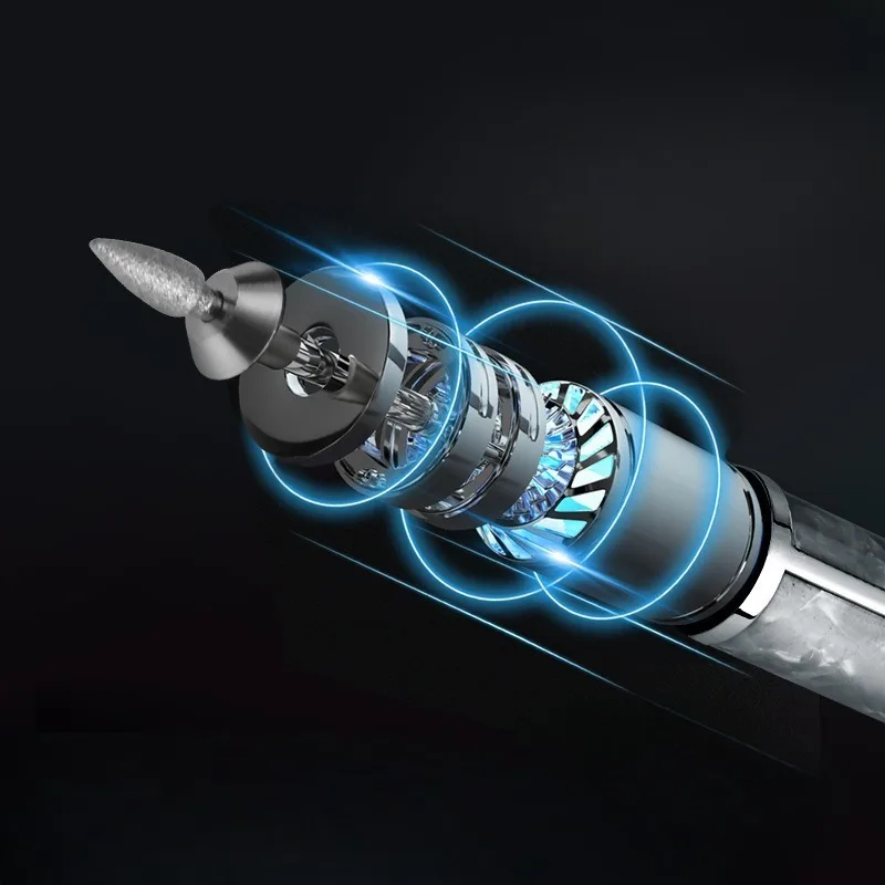 مثقاب أظافر لاسلكي، ملمع أظافر محمول، بطارية قابلة لإعادة الشحن، 6 إعدادات للسرعة، شاشة LED، طقم مانيكير منزلي، باديكير