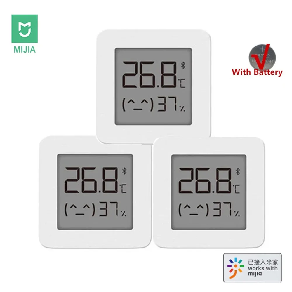 

1/2/3PCS Mijia Bluetooth Thermometer 2 Smart Electric Digital Hygrometer Thermometer Humidity MonitorWork with Mijia APP Sensor