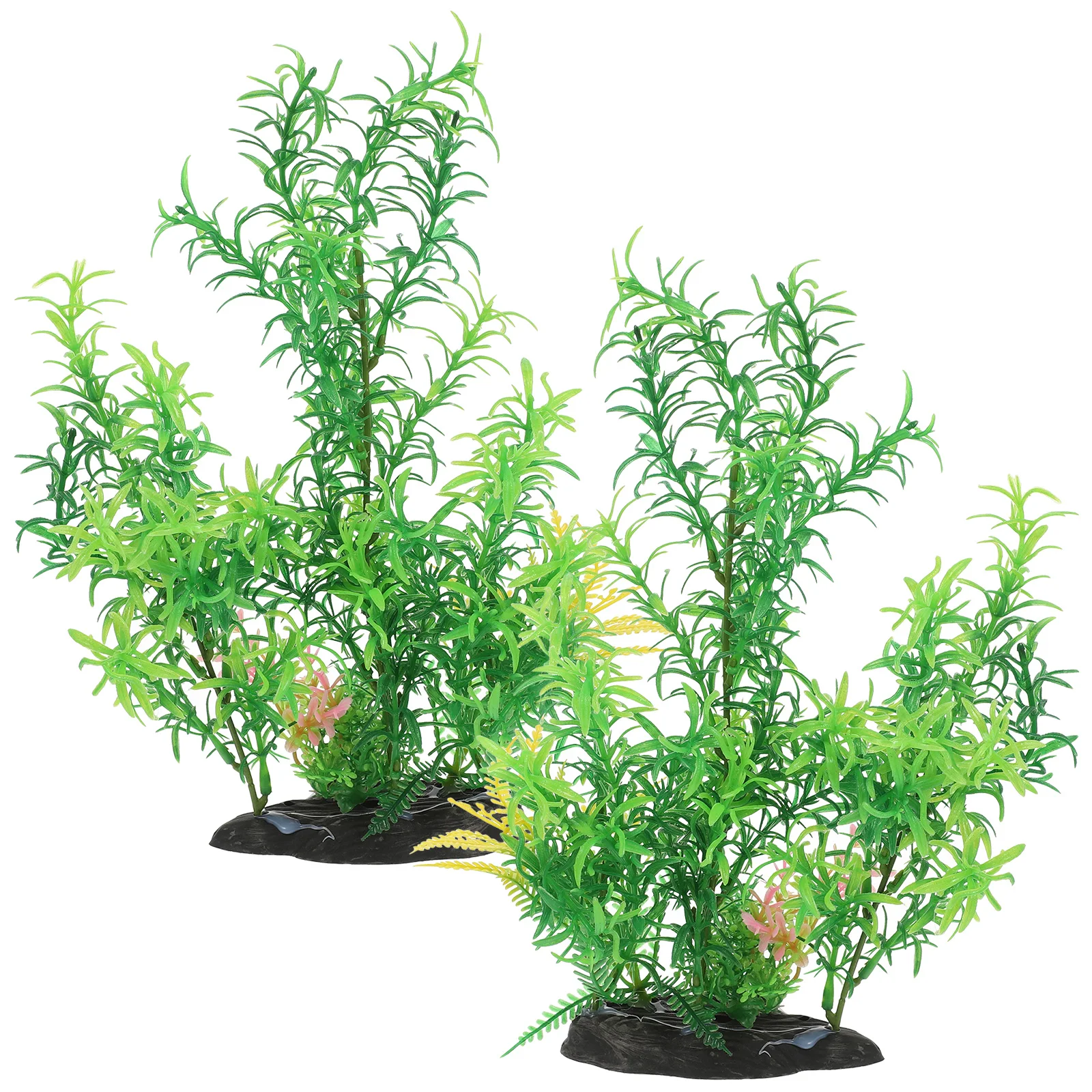 

2 Pcs Aquatic Decoration Plant Plants for Aquarium Tank Fish Turtle Ornaments Decorations Plastic