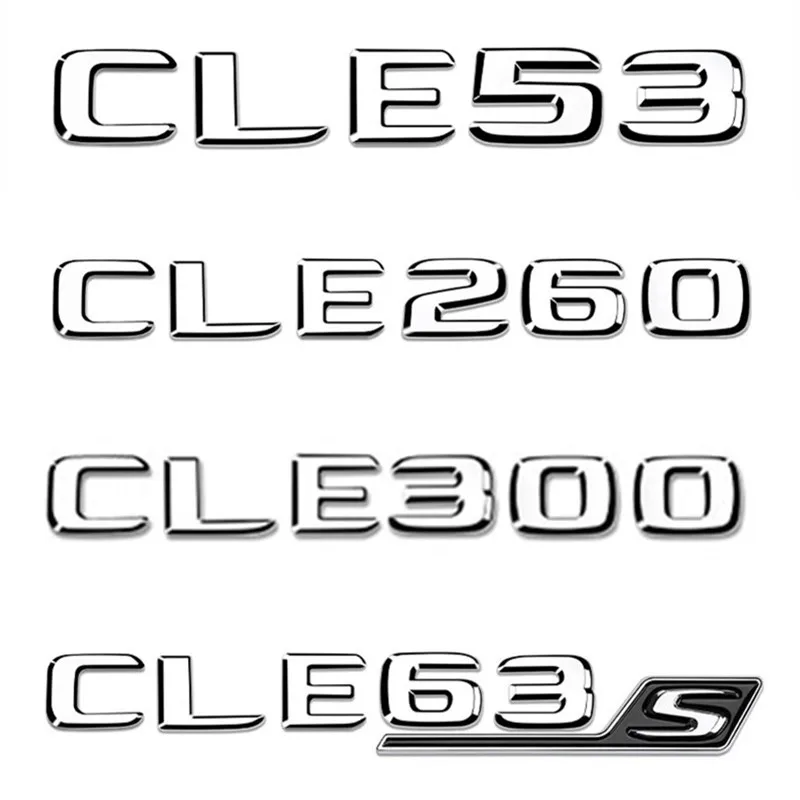 

3D Car Tail Trunk Letter car sticker CLE53 CLE63S CLE260 CLE300 Emblem Sticker For Mercedes Benz CLE Class A236 C236