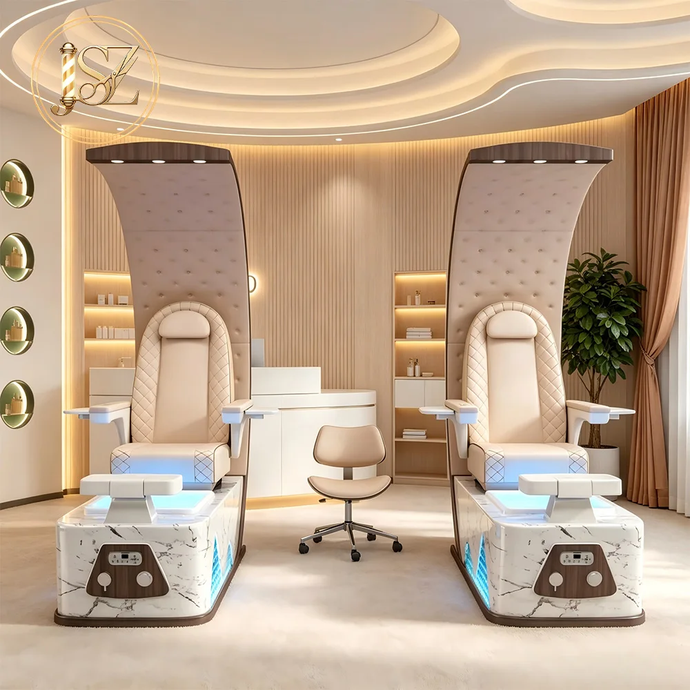 Luxury High Back Poltrona Pedicure Chair Relax Foot Massage Chair Beauty Salon Foot Care Furniture