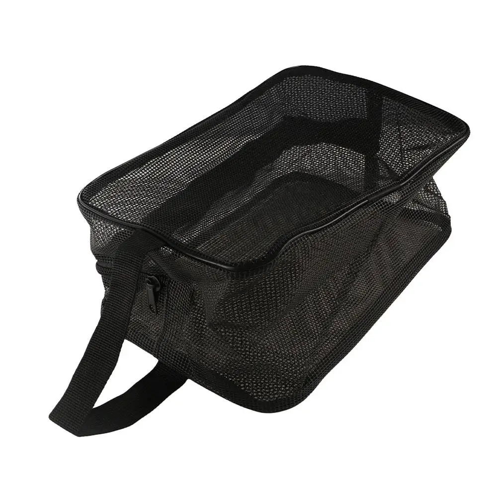 Lightweight Easily Carry Mesh Shower Bag Quick Dry Portable Tote Bag Hand-held Collapsible Beach Pockets Fitness