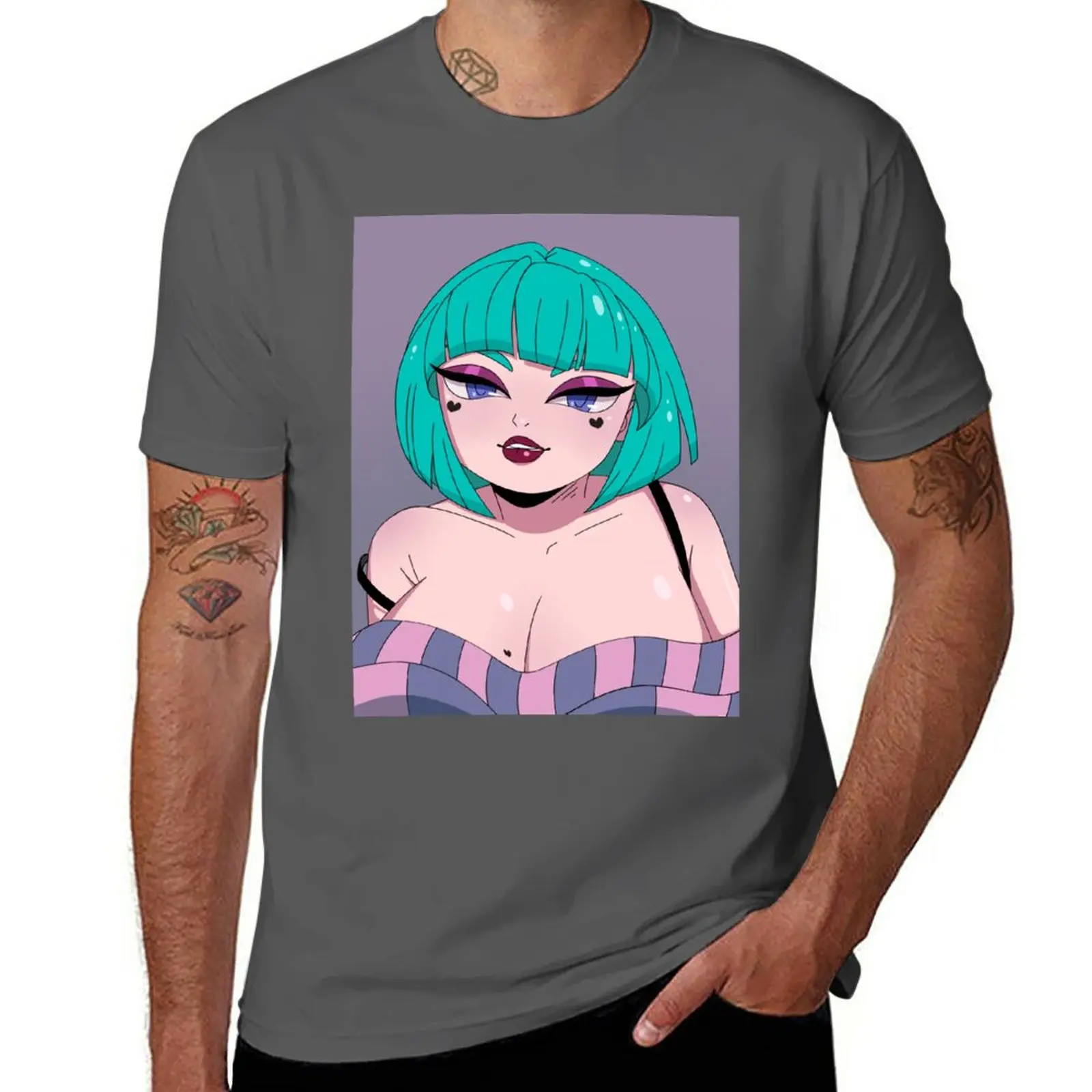 

New Naomi (OC) alt E-girl T-Shirt tops anime mens cotton t shirts