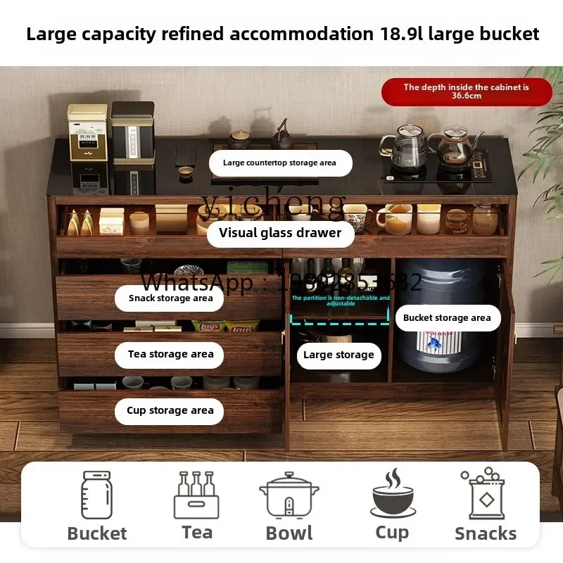 

new Chinese tea table smart tea bar machine dining side cabinet tea integrated cabinet