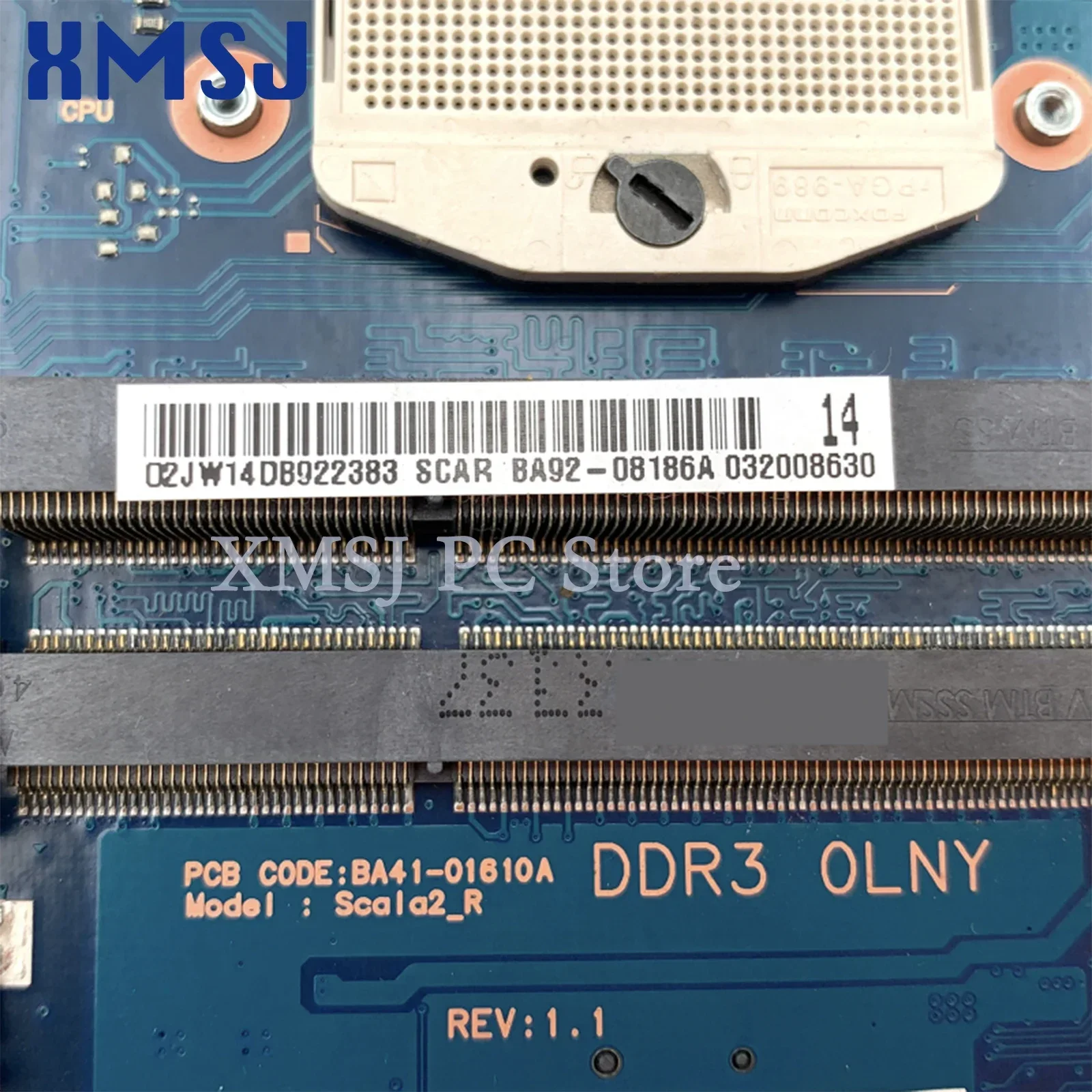 XMSJ For Samsung RV520 RV520 Laptop Motherboard BA92-08186A BA92-08186B BA41-01608A HM65 DDR3 GT520M 1GB GPU Main Board