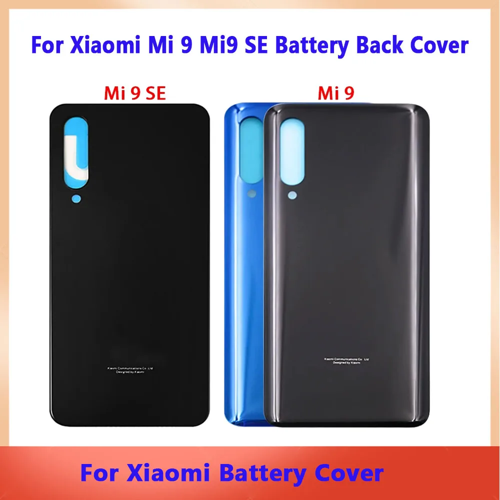 غطاء بطارية خلفي لـ xiaomi mi 9 ، غطاء خلفي ، لوحة زجاجية ثلاثية الأبعاد ، غطاء بطارية ، استبدال ، جديد