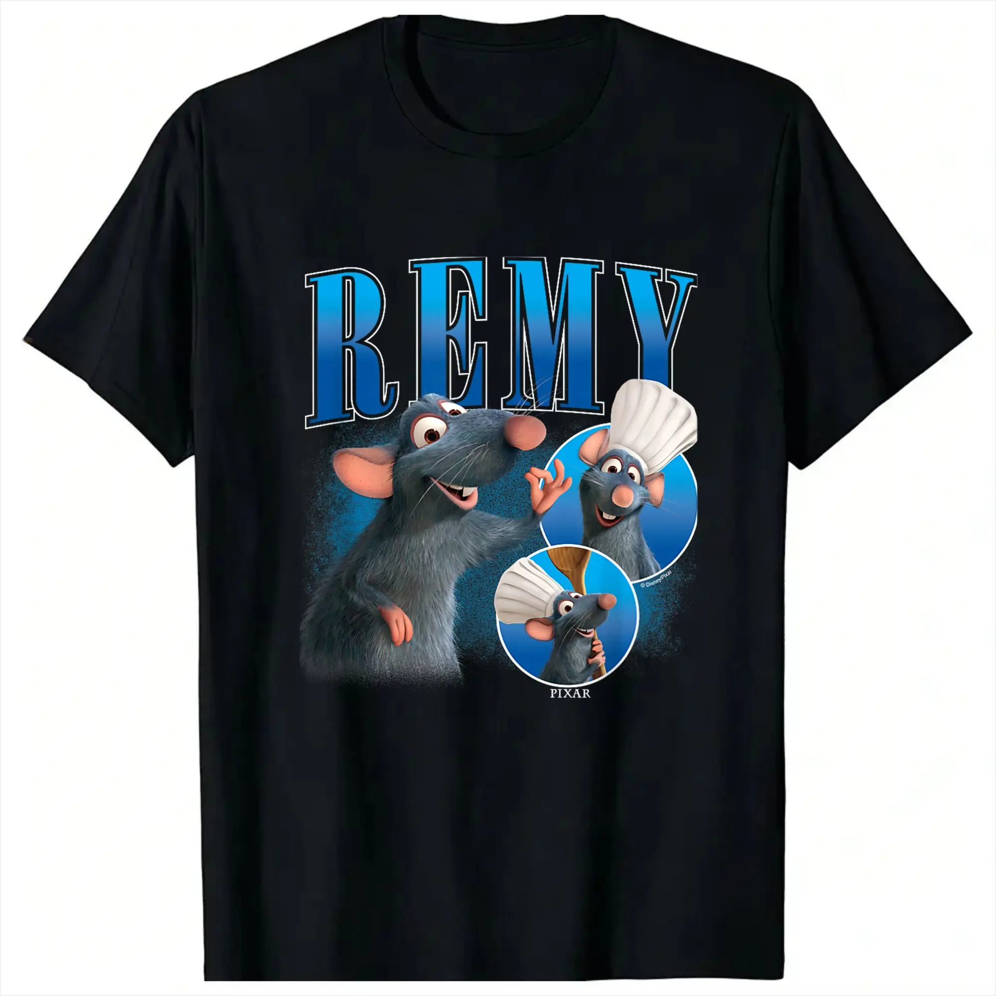 Ratatouille Men's T Shirts  Casual Tee Shirt Short Sleeve Crewneck T-Shirts Pure Cotton Plus Size Tops