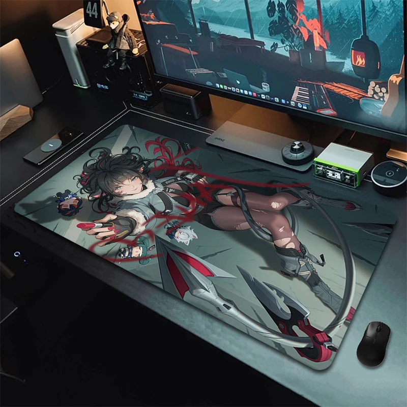 Gamer Mouse Pad Zenless Zone Zero Gaming Mousepad Jane Doe Rubber Mouse Mat Game Professional Computer Keyboard Desk Mat Anime