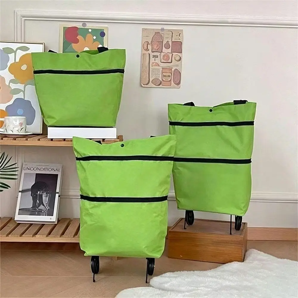 New Foldable Shopping Trolley Wheeled Handheld Carrying Shopping Trolley Bag Portable Grocery Shopping Cart Parcel Pickup