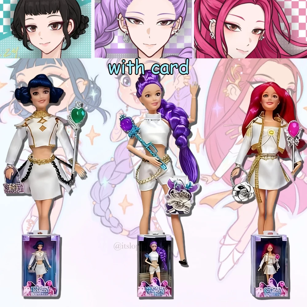 ✨ 2025 NOUVELLES figurines d'action Kpop Demon Hunters limitées - Rumi/Mira/Zoey/Sussy |   Thème de lumière colorée |   Cadeau de Noël pour les fans de Kpop