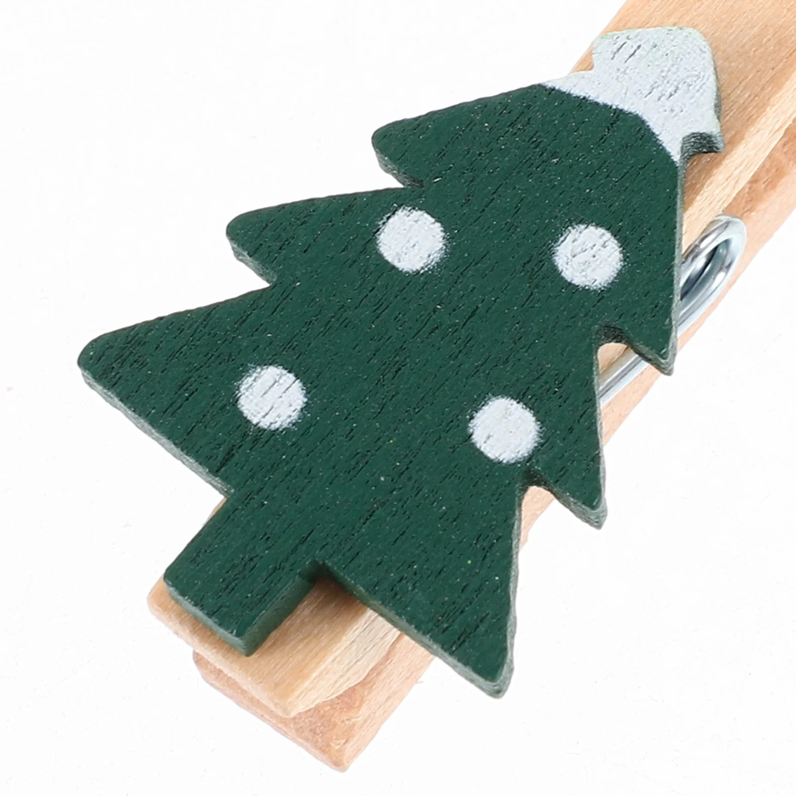 

125pcs Christmas Wood Clips Mini Photo Holders For Notes Cards Postcards Xmas Decorative Clamps String Light Clip Wooden Memo
