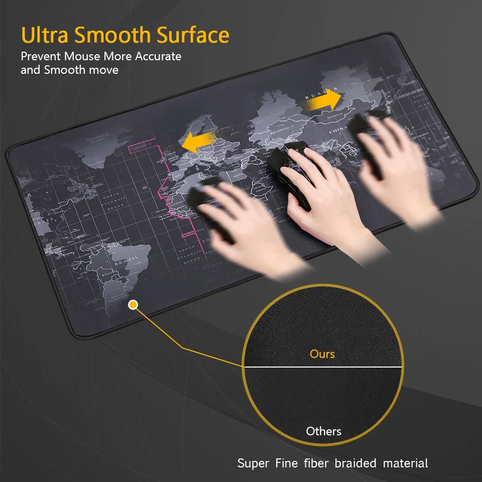 Pc PU Mouse Pad Non-Slip Gaming Desktop Leather Mouse Pad Waterproof Anti-Scratch Easy To Clean Mat For PC Laptop Desktop