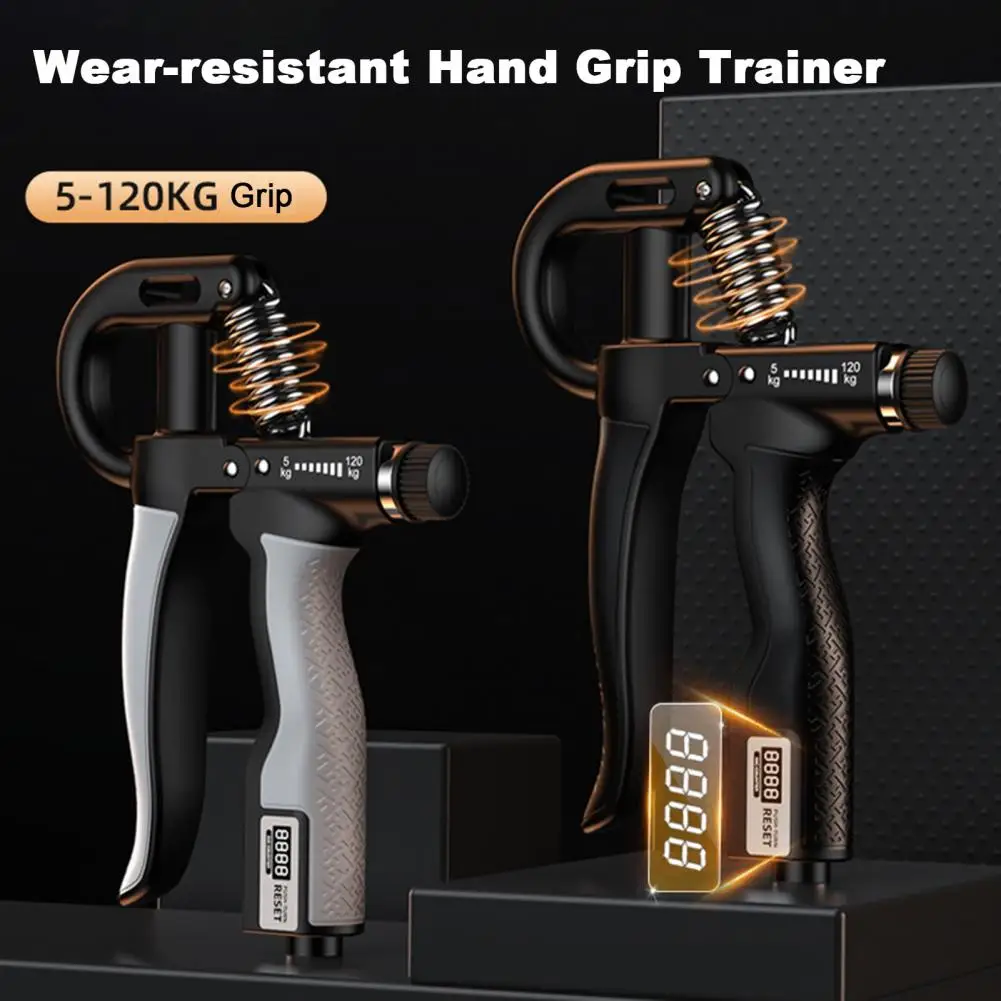 Grip Strength Trainer Hand Strengthener Adjustable Resistance 5-120kg Real Time Data Display Forearm Recovery Set