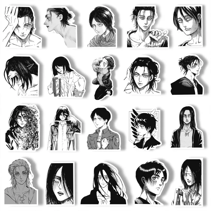 66 piezas de ataque de personalidad de dibujos animados a los Titanes ‌ Pegatinas decorativas creativas para garabatos