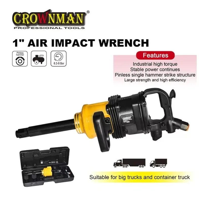 

2025/CROWNMAN Professional PNEUMATIC TOOLS 1" Air Impact Wrench