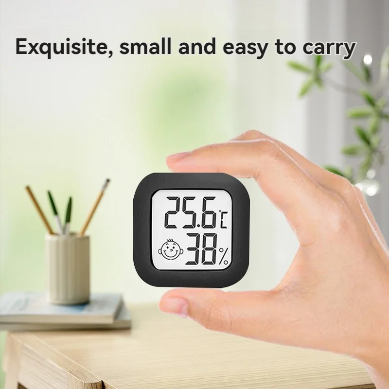مقياس حرارة داخلي صغير رقمي - جهاز مراقبة درجة الحرارة والرطوبة LCD للمنزل والمكتب والحضانة